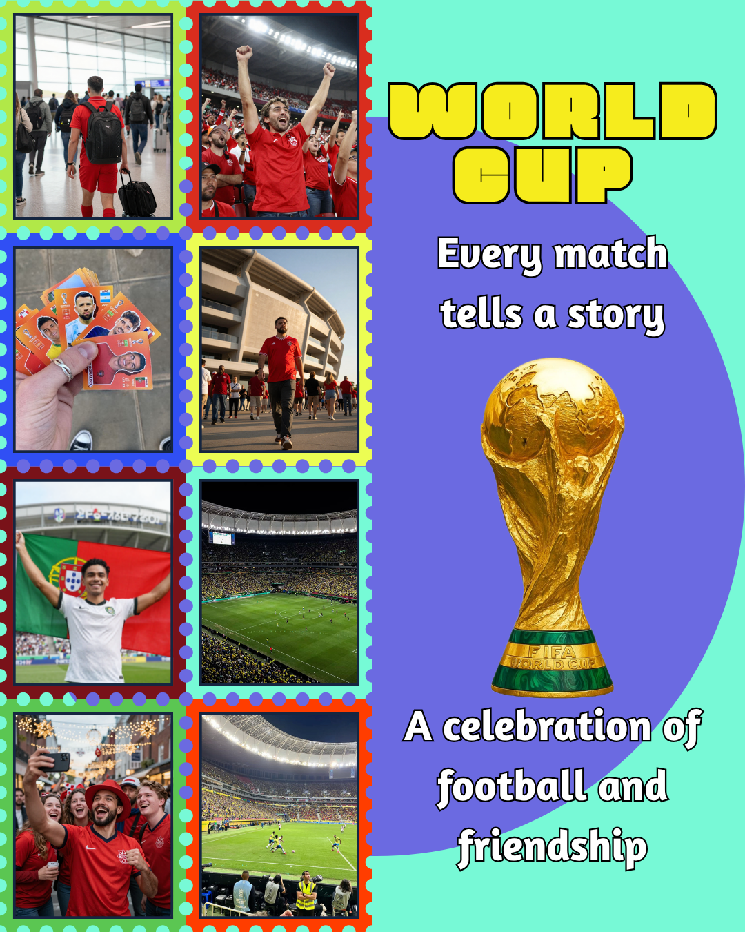 World Cup 2026 Photo Collage Template Bundle
7 Editable Canva Photo Collage Templates (4:5 Ratio)