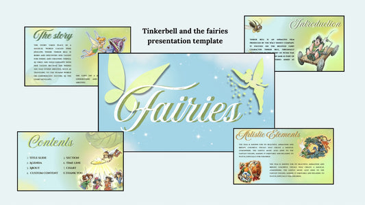 Tinker Bell & Friends Canva Presentation Template inspiration