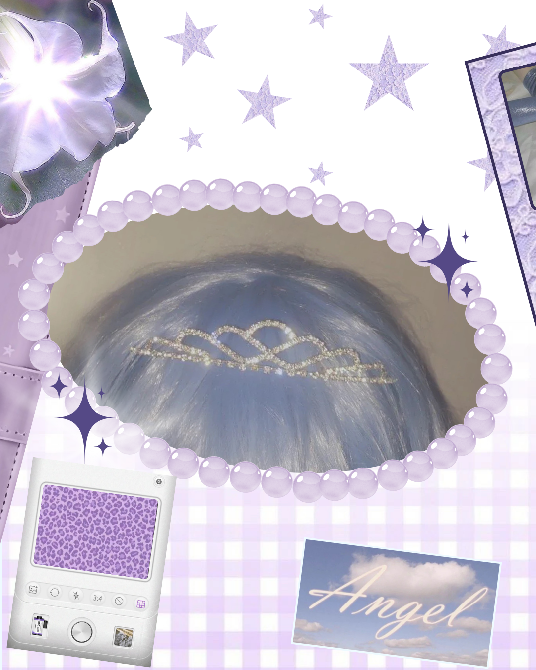 Lavender & Sky Blue Photo Carousel Template 5 Editable Canva Photo Layout Slides (4500 × 1350 px)